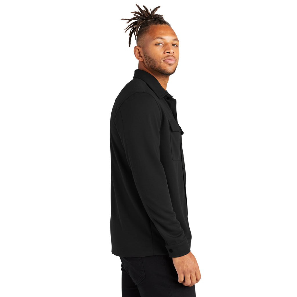 Mercer+Mettle Men's Deep Black Double-Knit Snap Front Jacket