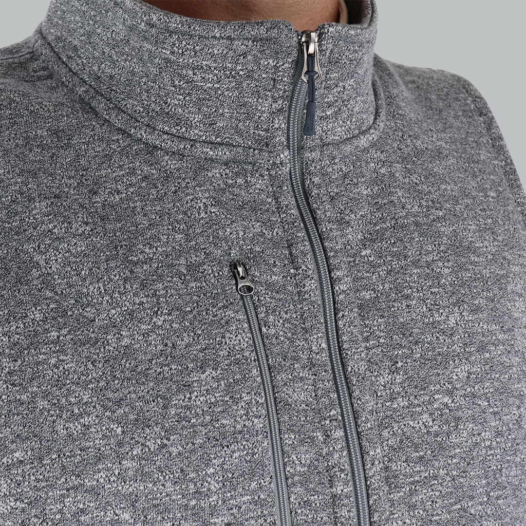 Zusa Men's Light Grey Heather Midtown Fleece Vest