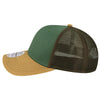 Legacy Dark Green/Camel/Brown Mid-Pro Snapback Trucker Cap