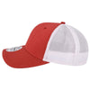 Legacy Melange Scarlet/White Mid-Pro Snapback Trucker Cap