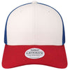 Legacy White/Red/Royal Mid-Pro Snapback Trucker Cap