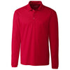 Clique Men's Red Long Sleeve Spin Pique Polo