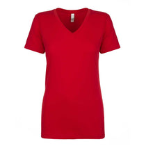 Next Level Women's Red Ideal V-Neck Tee