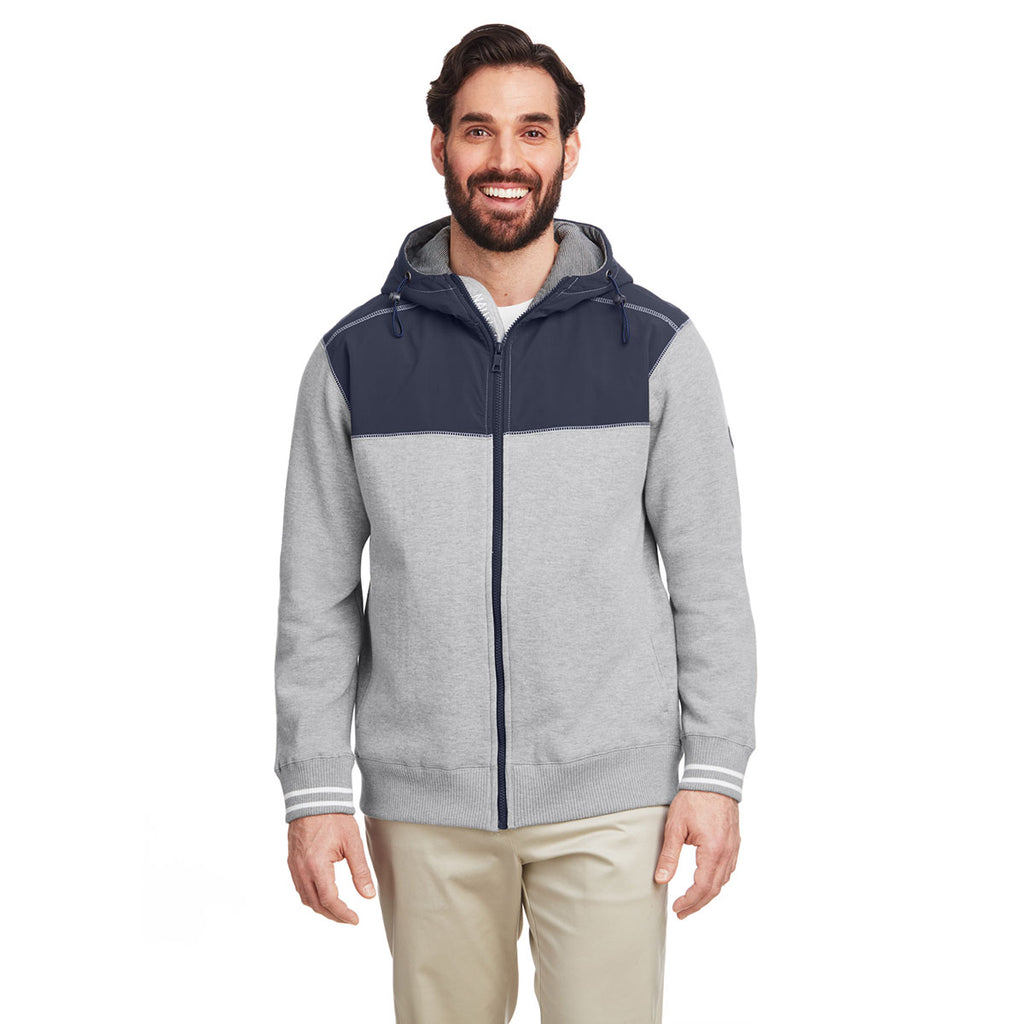 Nautica Men's Oxford/Nautica Navy Navigator Full-Zip Jacket