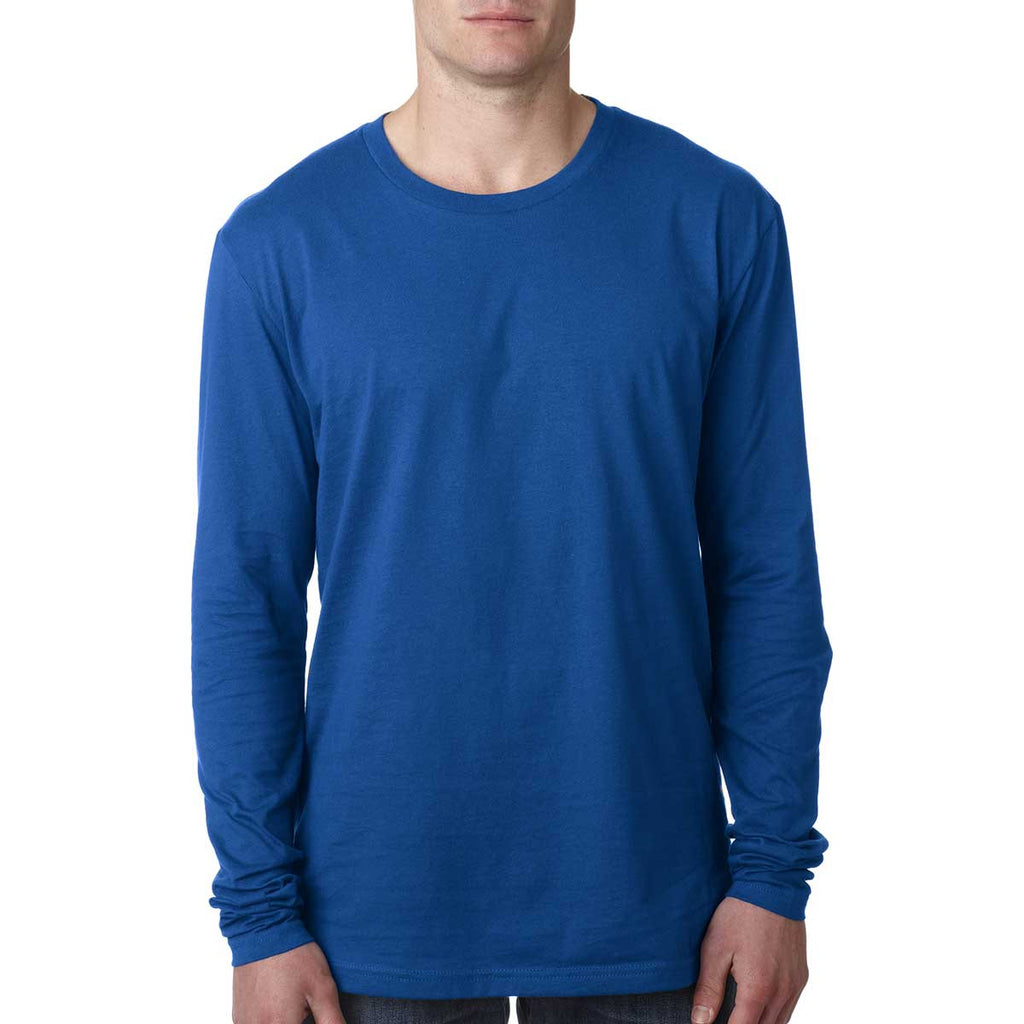 Next Level Men's Royal Premium Fitted Long-Sleeve Crew Tee