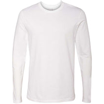 Next Level Men's White Premium Fitted Long-Sleeve Crew Tee