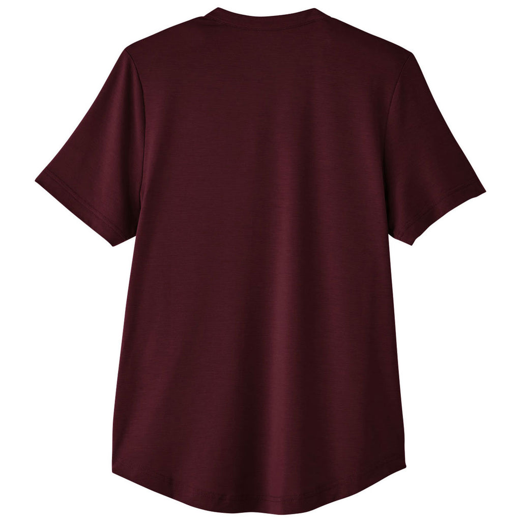 North End Women's Burgundy Jaq Snap-Up Stretch Performance Polo