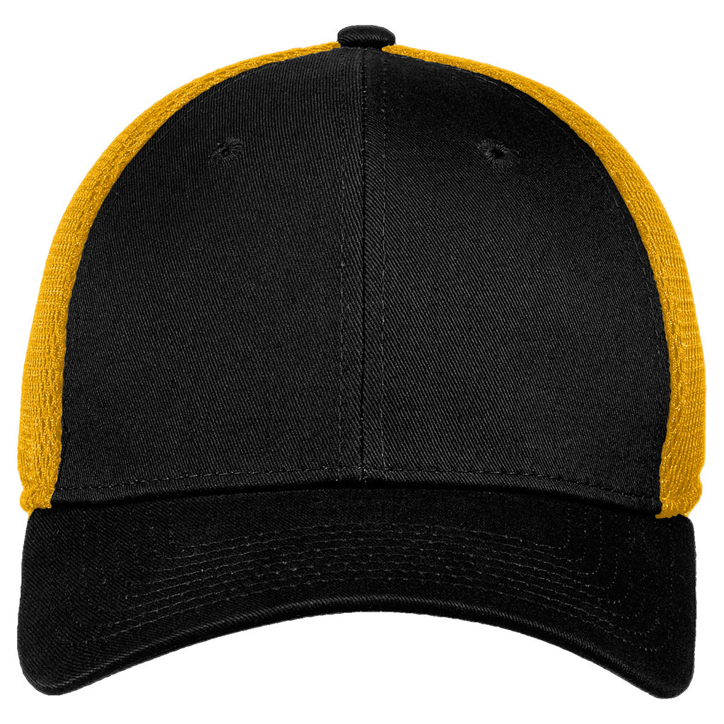 New Era Black/Gold Stretch Mesh Cap