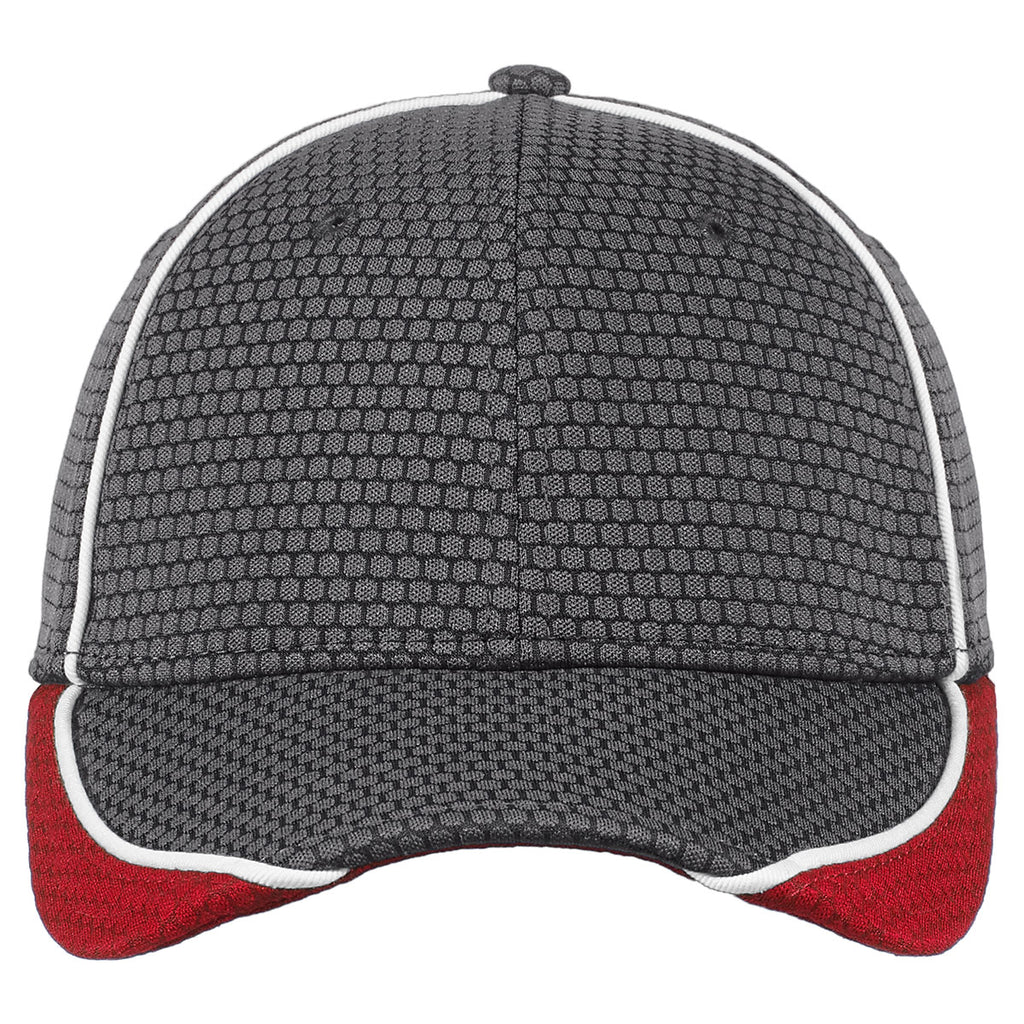 New Era Graphite/Red/White Hex Mesh Cap