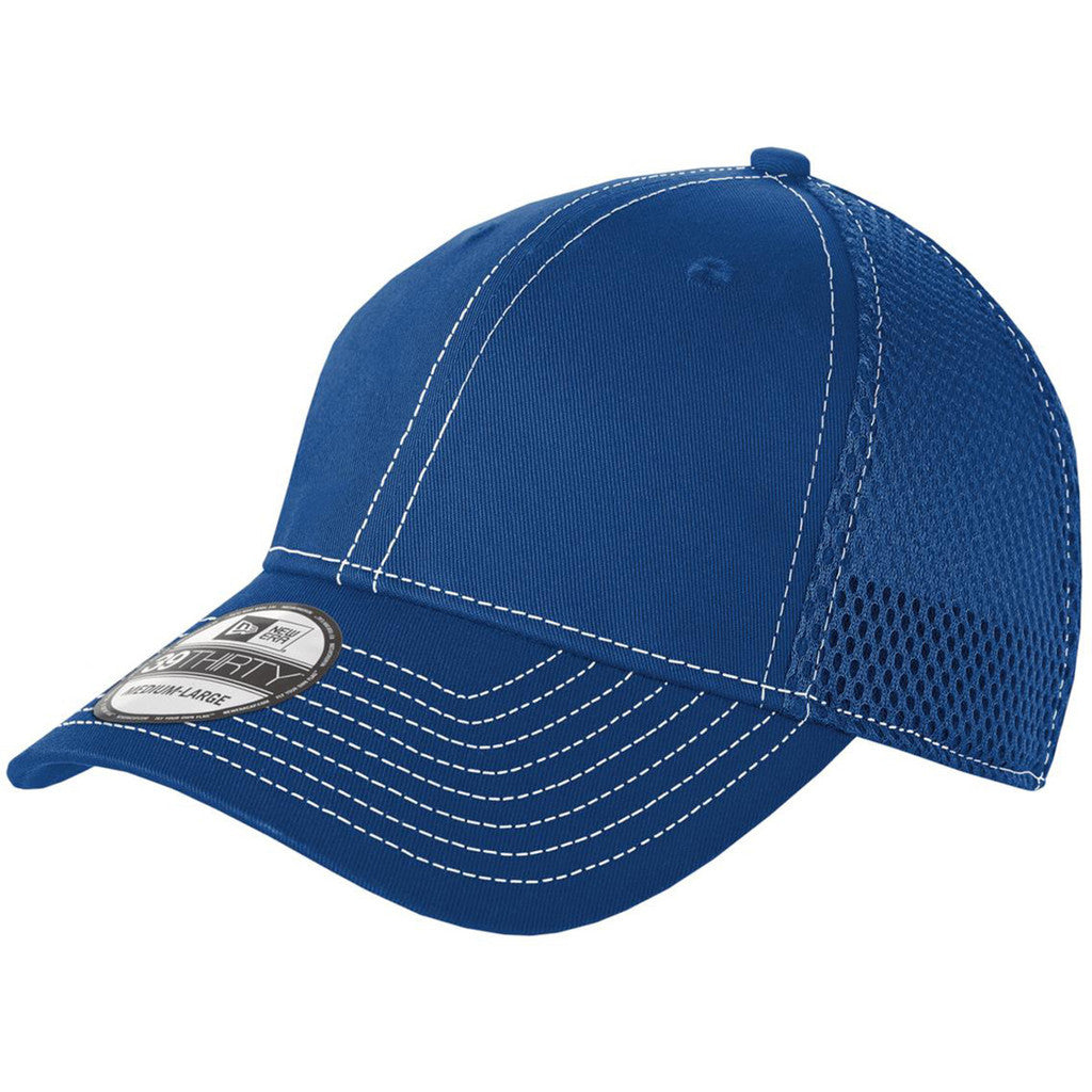 New Era 39THIRTY Royal/White Stretch Mesh Contrast Stitch Cap