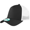 New Era Black/White Snapback Mesh Back Trucker Cap