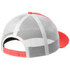 New Era Coral/ White Snapback Low Profile Trucker Cap