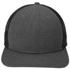 New Era Heather Graphite/Black Snapback Low Profile Trucker Cap