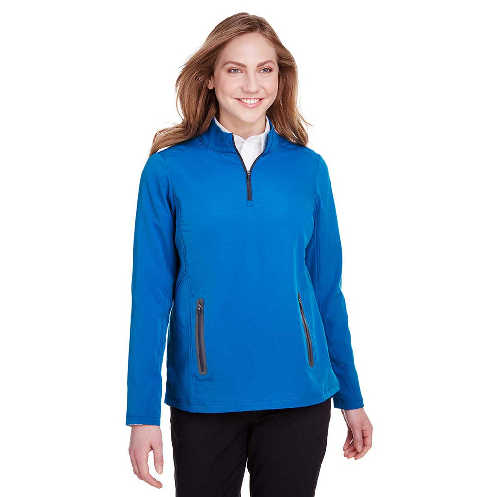 North End Women's Olympic Blue/Carbon Quest Stretch Quarter-Zip