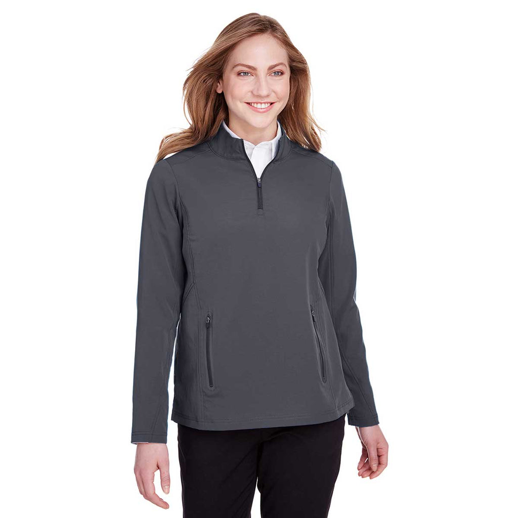 North End Women's Carbon/Black Quest Stretch Quarter-Zip