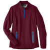 North End Women's Burgundy/Olympic Blue Quest Stretch Quarter-Zip