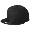 New Era Black Standard Fit Flat Bill Snapback Cap