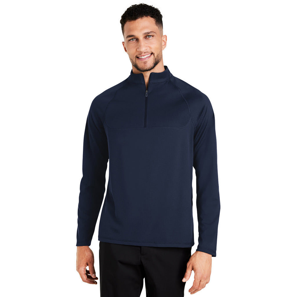 North End Men's Classic Navy Revive Coolcore Quarter Zip