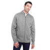 North End Men's Light Heather/Carbon Flux 2.0 Full-Zip Jacket