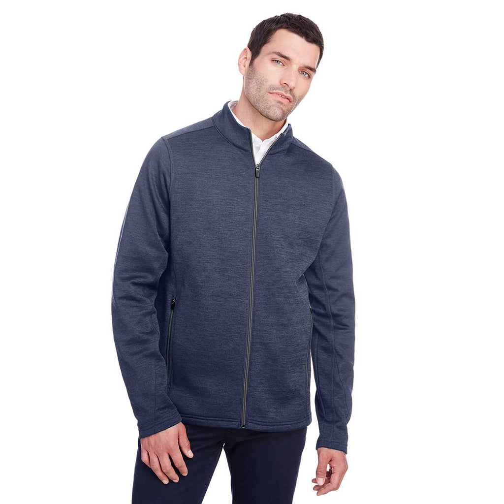 North End Men's Classic Navy Heather/Carbon Flux 2.0 Full-Zip Jacket