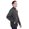 North End Men's Black Heather/Orange Soda Flux 2.0 Full-Zip Jacket