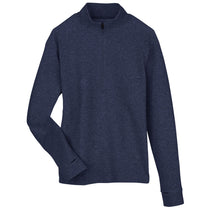 North End Women's Classic Navy Heather Spirit Textured Quarter Zip