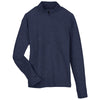 North End Women's Classic Navy Heather Spirit Textured Quarter Zip