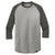 New Era Men's Graphite/Light Graphite Twist Heritage Blend 3/4 Sleeve Baseball Raglan Tee