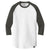 New Era Men's Graphite/White Heritage Blend 3/4 Sleeve Baseball Raglan Tee