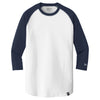 New Era Men's True Navy/White Heritage Blend 3/4 Sleeve Baseball Raglan Tee