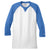 New Era Men's Royal Heather/White Sueded Cotton 3/4-Sleeve Baseball Raglan Tee