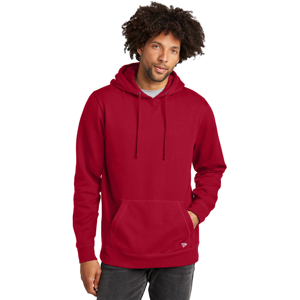 New Era Men's Crimson Comback Fleece Pullover Hoodie