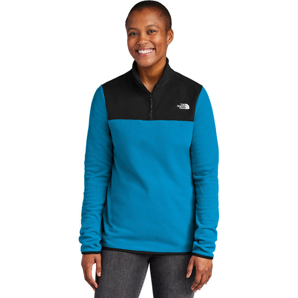 The North Face Women's Hero Blue/ TNF Black Glacier 1/4-Zip Fleece