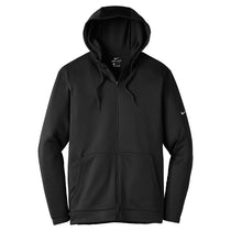 Nike Men's Black Therma-FIT Full-Zip Fleece Hoodie