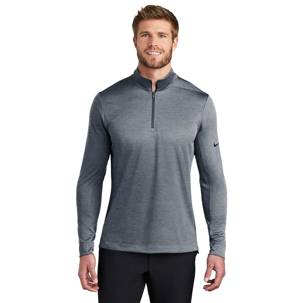 Nike Men's Navy Heather Half Zip Cover-Up