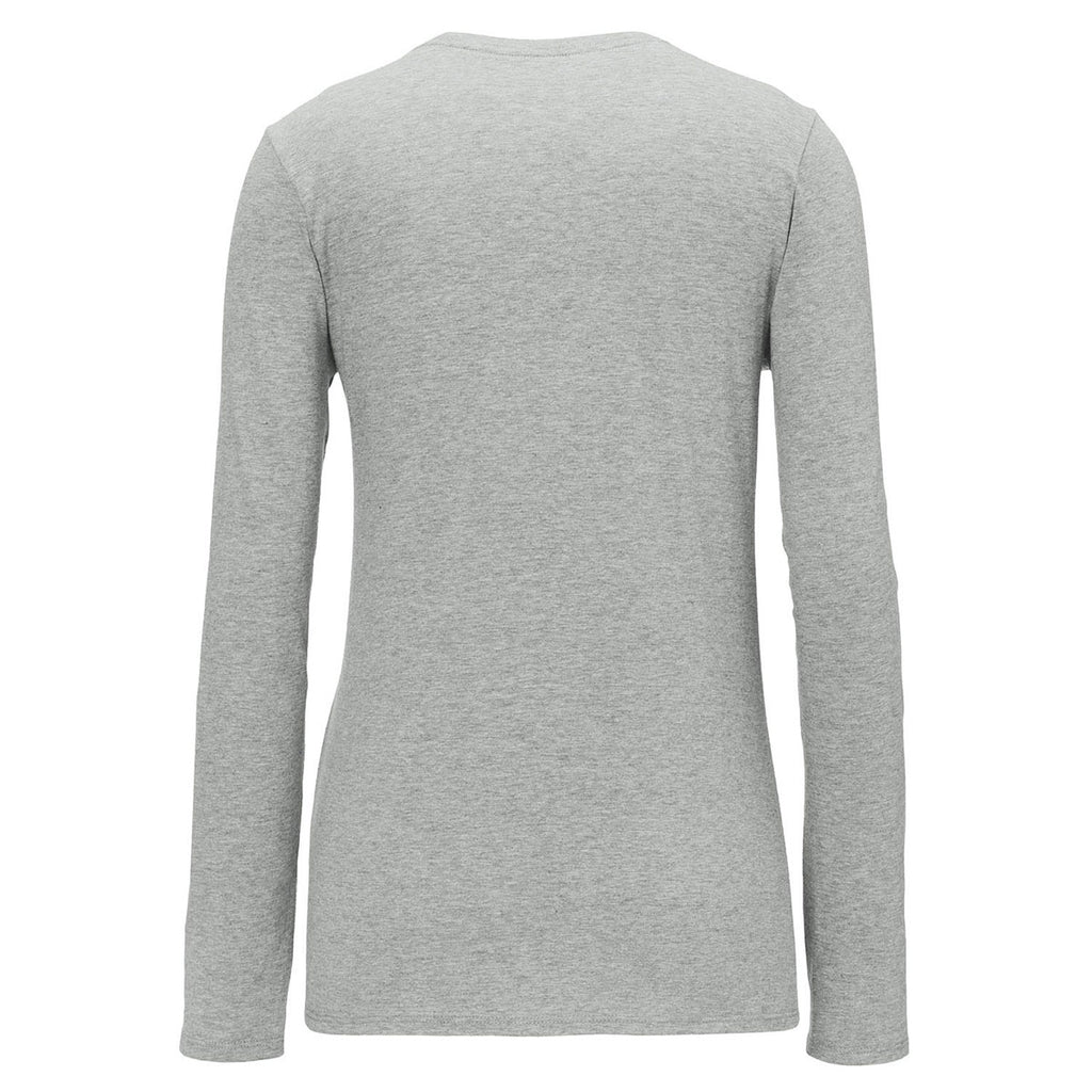 Nike Women's Dark Grey Heather Core Cotton Long Sleeve Tee