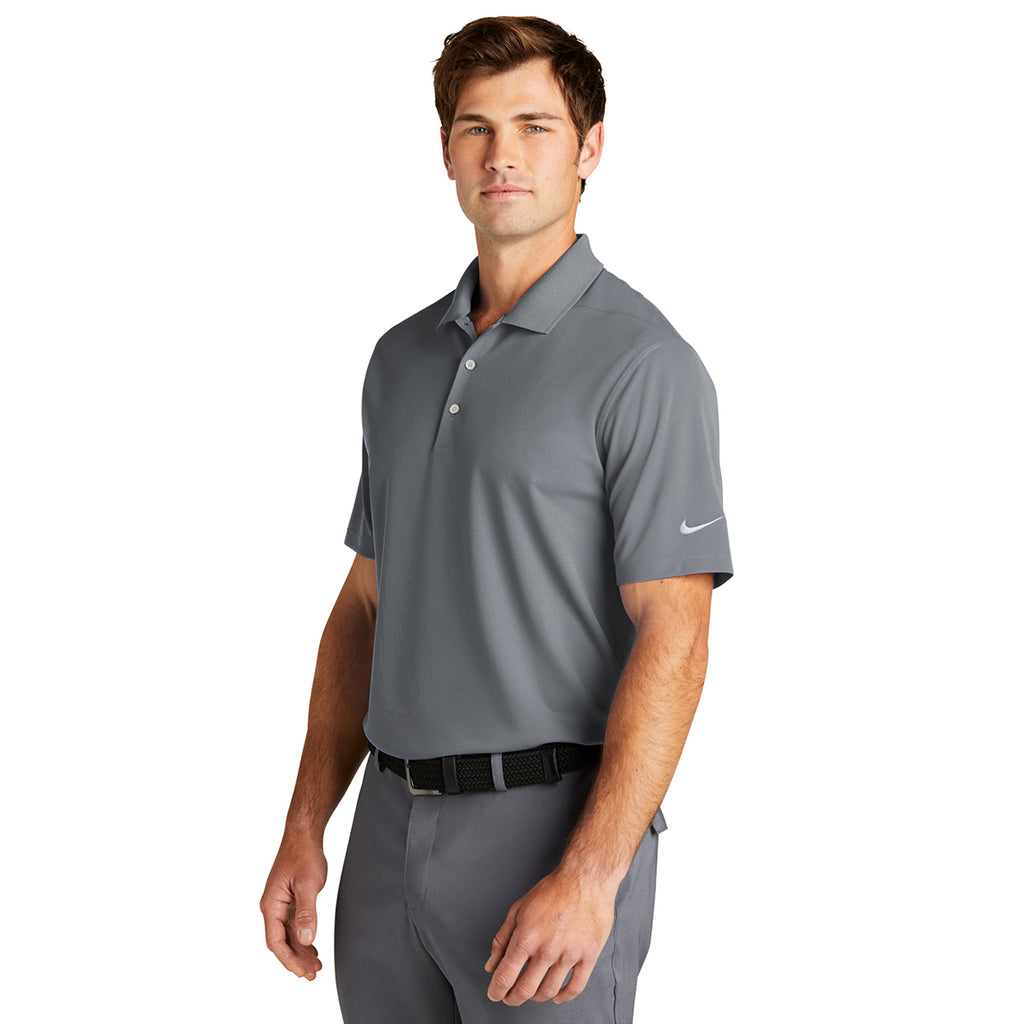 Nike Men's Cool Grey Dri-FIT Micro Pique 2.0 Polo