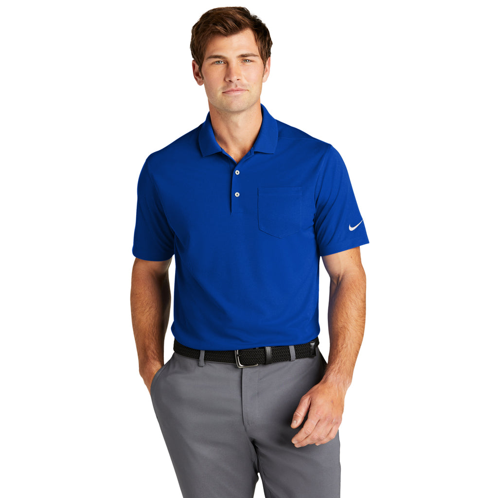 Nike Men's Game Royal Dri-FIT Micro Pique 2.0 Pocket Polo