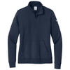 Nike Women's Midnight Navy Club Fleece Sleeve Swoosh 1/2 Zip