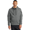 Nike Men's Charcoal Heather Therma-FIT Pocket Full-Zip Fleece Hoodie