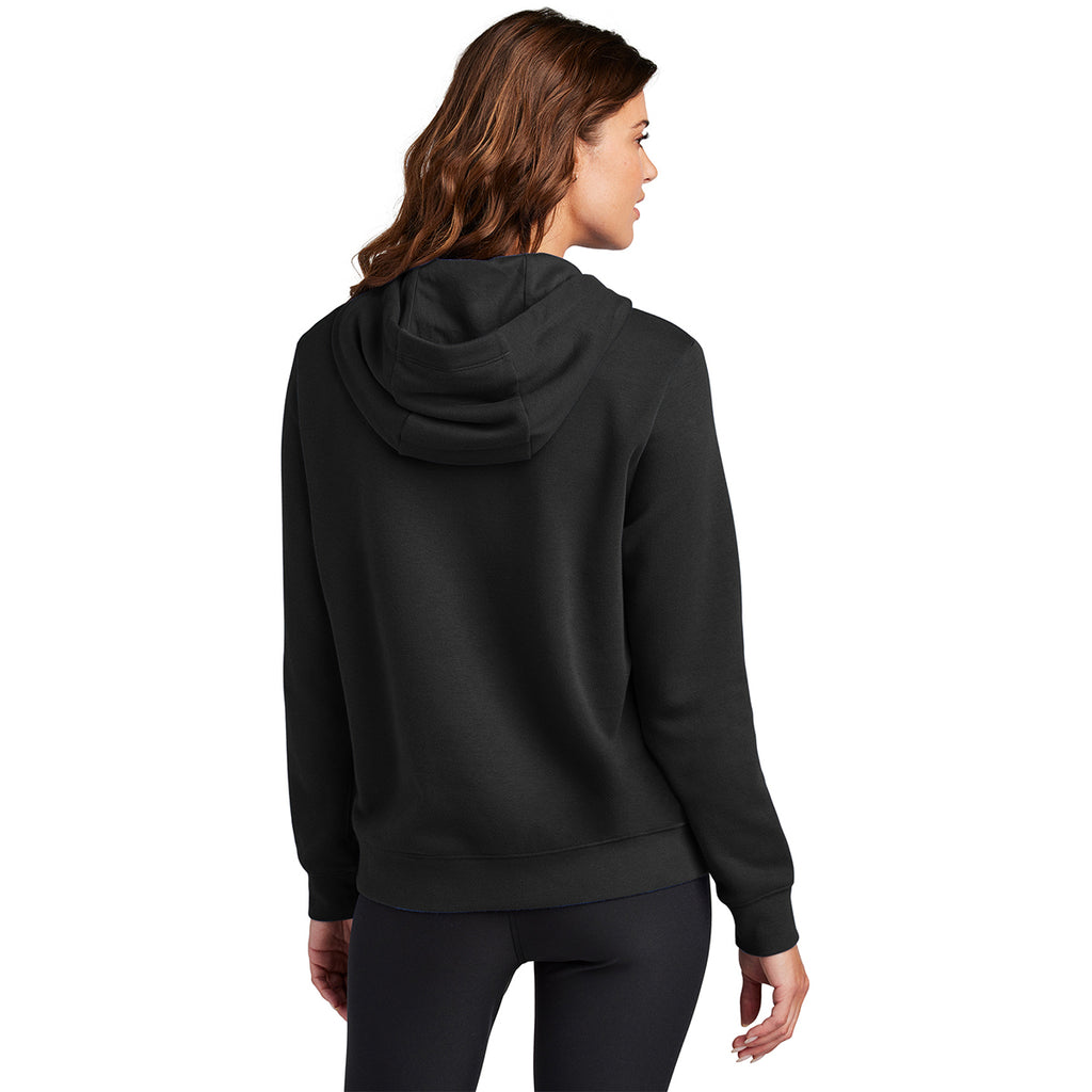 Nike Women's Black Club Fleece Sleeve Swoosh Pullover Hoodie