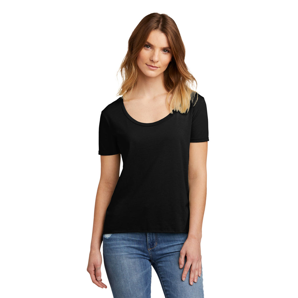 Next Level Women's Black Festival Scoop Neck Tee