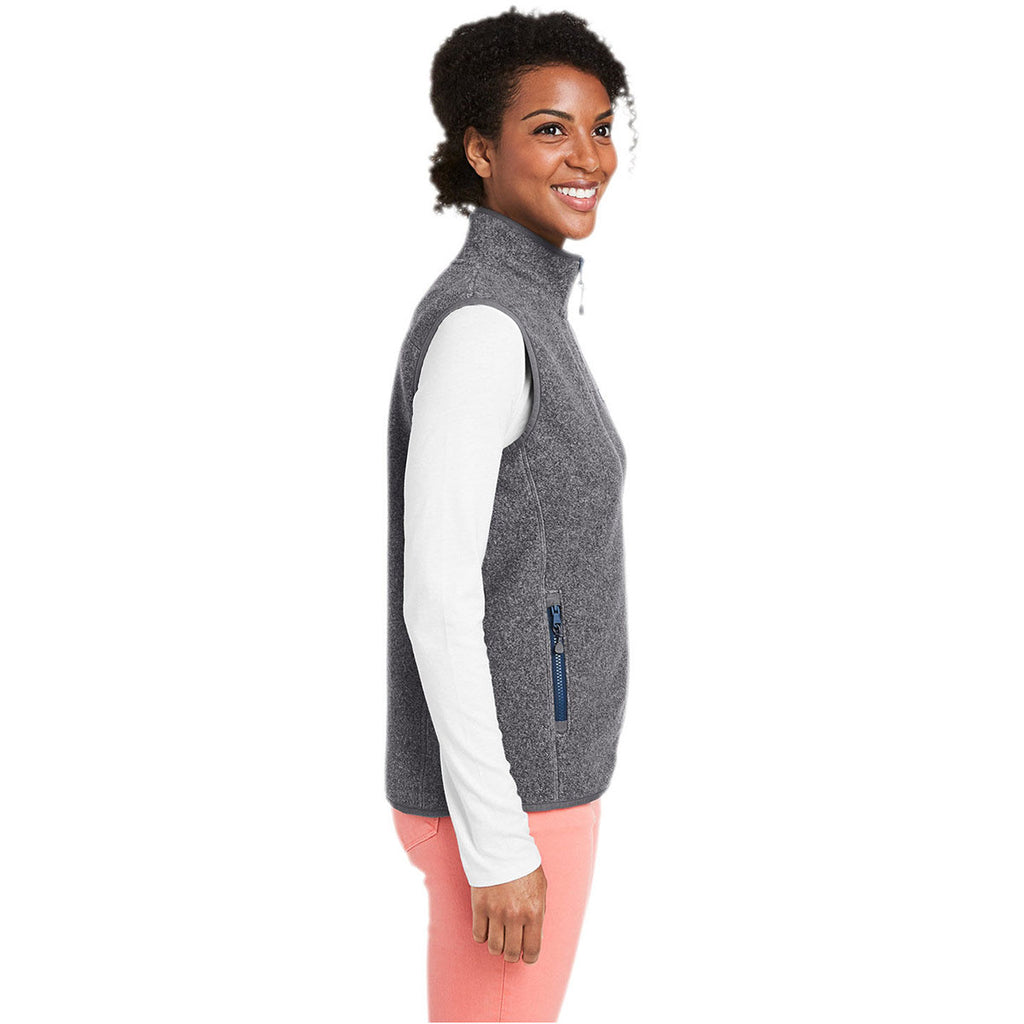 Vineyard Vines Women's Charcoal Heather Harbor Fleece Vest