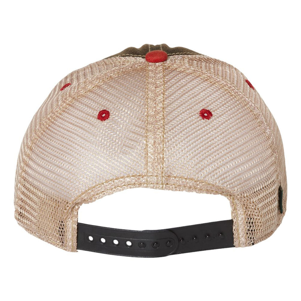 Legacy Black/Scarlet Red/Khaki Old Favorite Trucker Cap