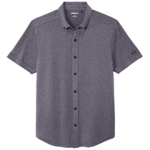 OGIO Men's Navy Heather Gravitate Full-Button Polo