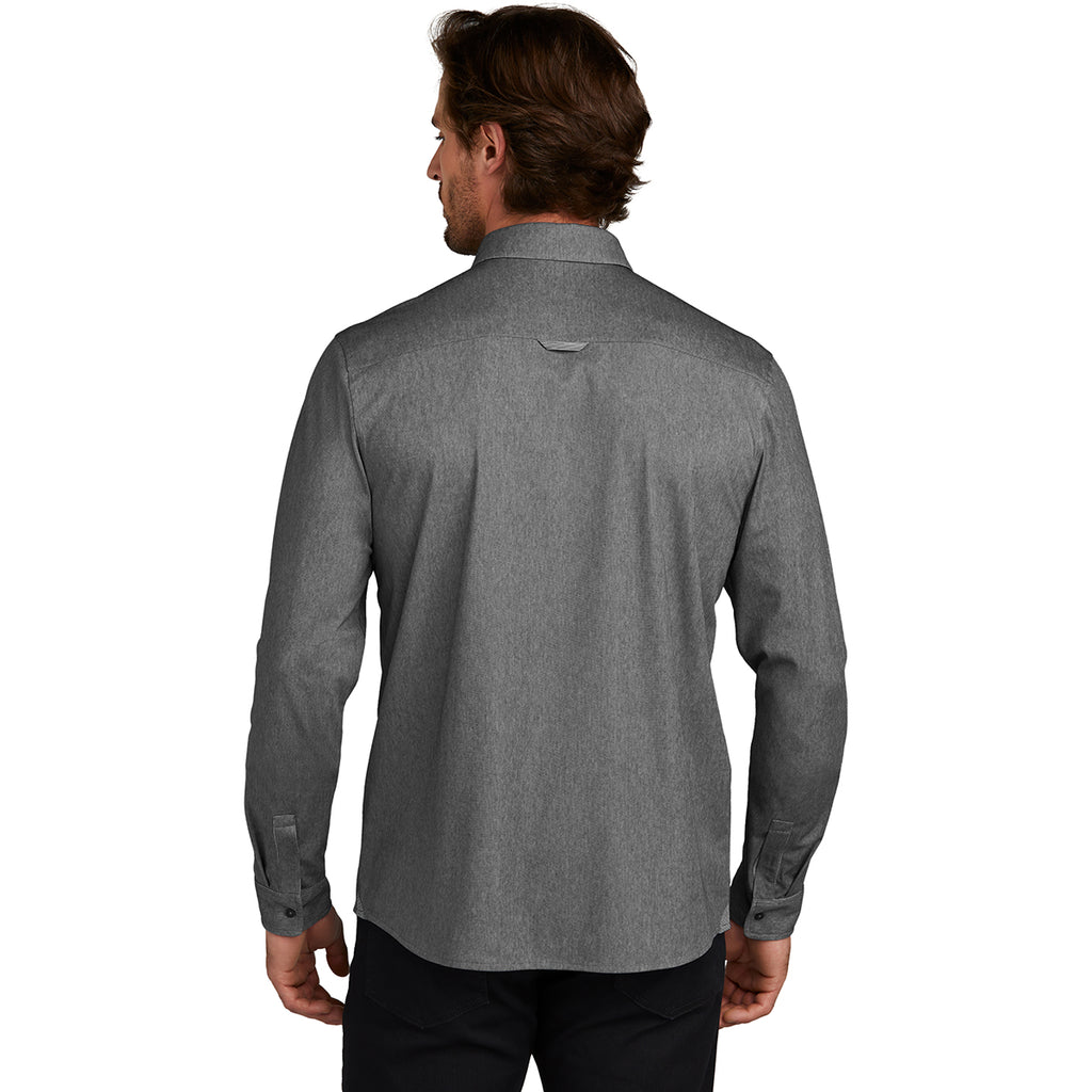 OGIO Men's Blacktop Heather Extend Long Sleeve Button Up