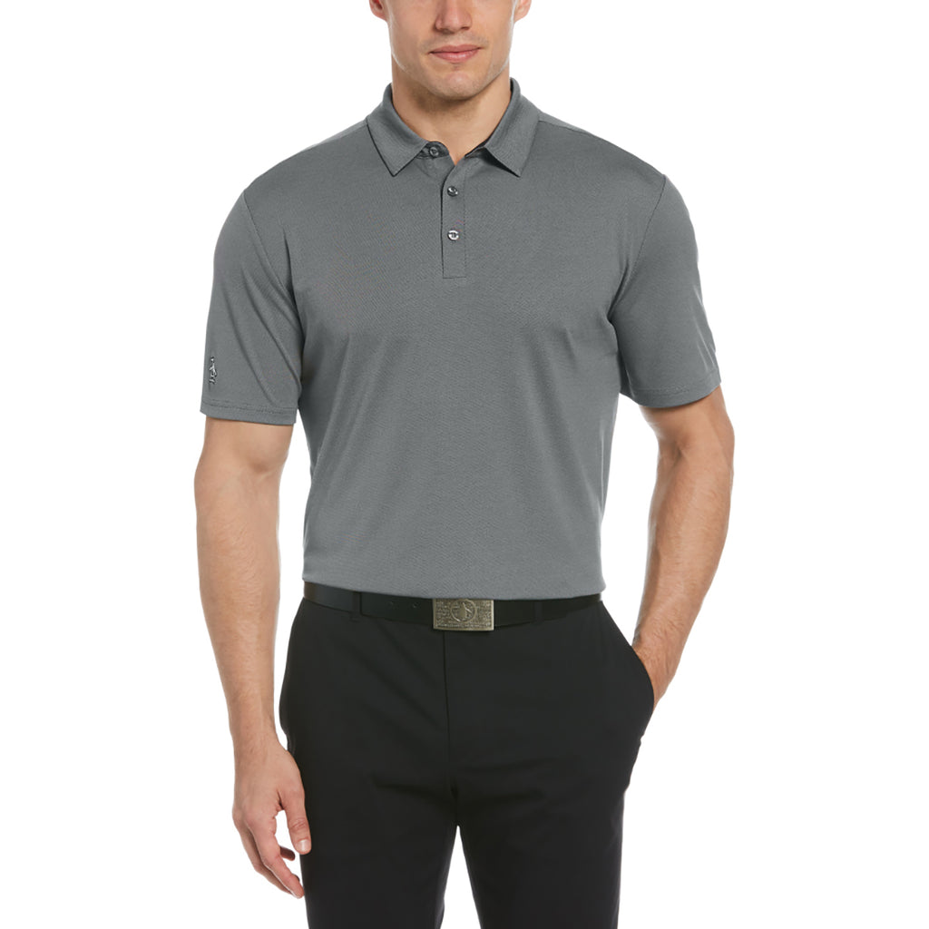 Original Penguin Men's Caviar Grey Oxford Polo