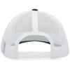 Pacific Headwear Dark Green/White/Dark Green Low-Pro Trucker Cap