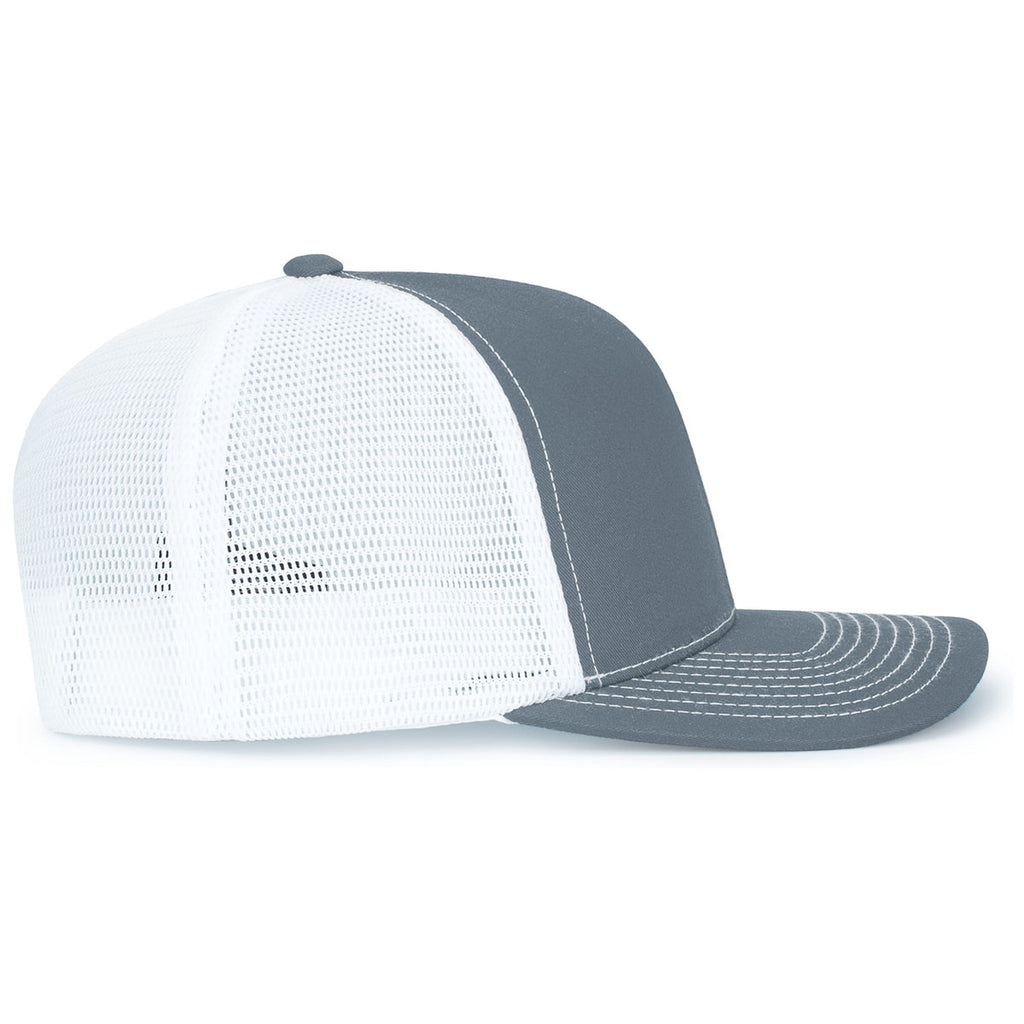 Pacific Headwear Graphite/White/GraphiteContrast Stitch Trucker Pacflex Snapback Cap