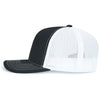 Pacific Headwear Black/White/BlackContrast Stitch Trucker Pacflex Snapback Cap